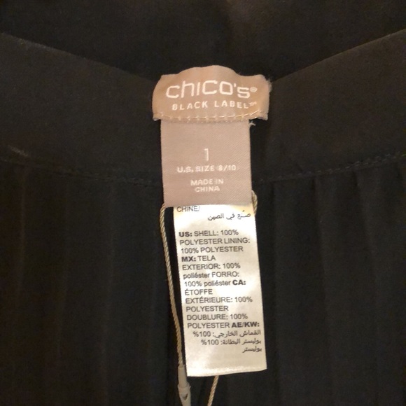 Chico’s Black Label pleated maxi skirt size 1 - Picture 2 of 5
